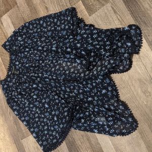 Floral sheer cardigan